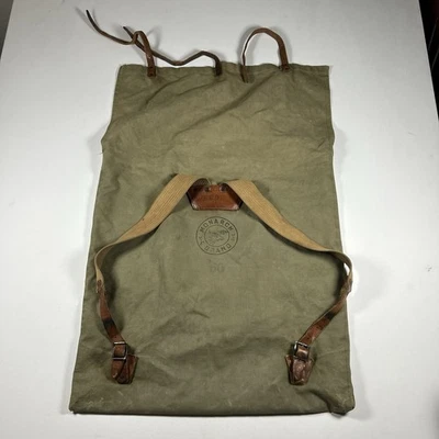 Vintage Duluth MONARCH BRAND NO. 60 CANOE BAG green canvas leather EXCELLENT CON - Image 1 of 4