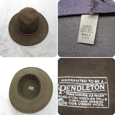 Vintage Pendleton Wool Cowboy Hat Unisex Large Brown Felt Made in USA 70s 80s - Image 1 of 4