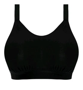 Elomi Style # EL301417BLK Downtime Wireless Black Bralette Size US 40 I/J - Bild 1 von 6