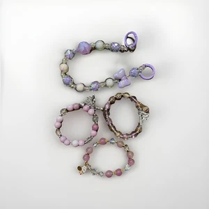 3 Markenlose Armbänder Stretch und 1 Schlüsselanhänger für Handy oder Handtasche - Bild 1 von 2