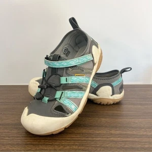 Keen Women’s or Big Girl’s Gray and Teal Outdoor Sandals Waterproof Washable 5 - Picture 1 of 9