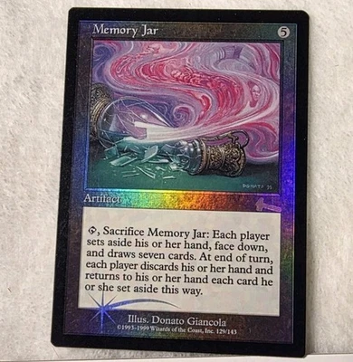 MTG Memory Jar FOIL Urza’s Legacy 1999 Near Mint Magic The Gathering - Image 1 of 2