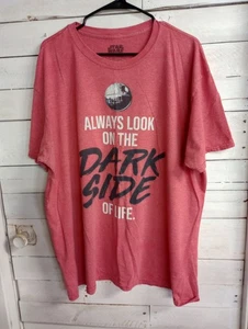 Star Wars T-Shirt 2XL Rot Always Look on the Dark Side of Life Todesstern  - Bild 1 von 6
