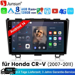 Für Honda CR-V III RE CRV 2007-2011 Android14 Carplay Autoradio NAVI GPS RDS SWC - Bild 1 von 19