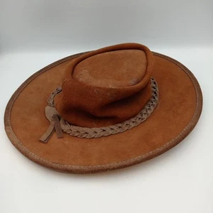 Vintage The Swagman Hut Rindsleder braun Größe Small Krokodil Dundee Australien - Bild 1 von 15