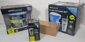 ZEROWATER 5 Stage 12-Cup Ready Pour PITCHER Travel Tumbler Extra Filter & Meter - Picture 1 of 18