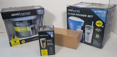 ZEROWATER 5 Stage 12-Cup Ready Pour PITCHER  Travel Tumbler Extra Filter & Meter - Image 1 of 4