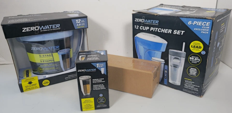 ZEROWATER 5 Stage 12-Cup Ready Pour PITCHER  Travel Tumbler Extra Filter & Meter - Image 1 of 4