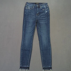 Jeans Judy blu donna 27 blu skinny fit sfilacciato alla caviglia denim - Foto 1 di 12