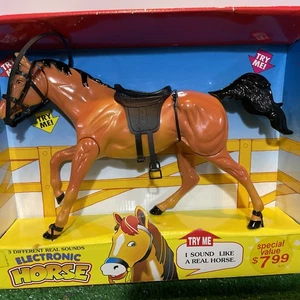 Electronic Horse 3 Different Real Sounds - New Battery Installed Works Box Torn - Picture 1 of 13