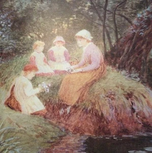 Robert H Walker, A Day At The Woods. Gallery Quality Lithograph 20 X 26. - Picture 1 of 3