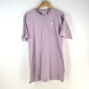 Adidas t shirt dress womens size 6 oversized purple short sleeve mini 106806 - Picture 1 of 8