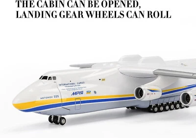 Modelo de fundición a presión de transporte estratégico de aviones Antonov 1/200 Ucrania An-225 Foto 1 de 4