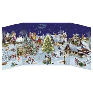Winterdorf mit Einschubfiguren Coppenrath Adventskalender 33 x 30 cm - Bild 1 von 1