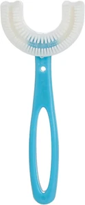 Blue Toothbrushes,All Rounded Children U Shape Toothbrush, U-Shaped Whole Mouth - Picture 1 of 7