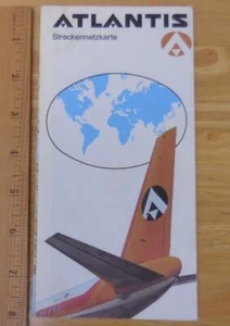 Atlantis Airlines Streckennetzkarte Streckennetzkarte 70er Jahre - Bild 1 von 10