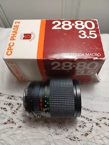 CPC PHASE 2 28-80mm 3.5 LENS FOR OLYMPUS OM In BOX EXELENT COND! - Picture 1 of 5