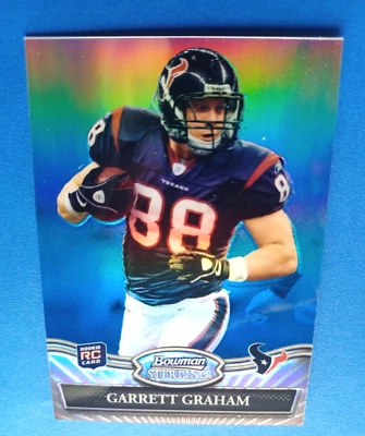 2010 BOWMAN STERLING GARRETT GRAHAM #47 RC ROOKIE BLUE REFRACTOR #27/99 TEXANS - Image 1 of 2