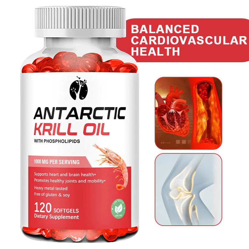 CLAPP Suplemento de aceite de krill antártico - Apoya la salud del corazón, el cerebro, las articulaciones, el cabello y la piel