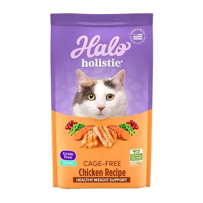 Halo Holistic Indoor Cat Food Dry, Grain Free Cage-free Chicken Recipe for he... - Image 1 of 4