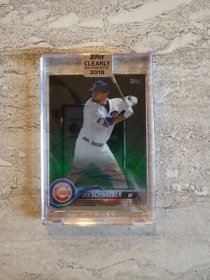 2018 Topps Clearly Authentic Auto Green Kyle Schwarber Autograph CAA-KS 28/99 - Image 1 of 4