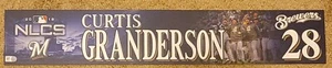 Curtis Granderson Game Used Brewers 2018 NLCS Locker Tag MLB Authenticated - Picture 1 of 7