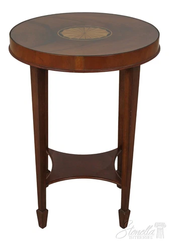 59502EC: HEKMAN Oval Inlaid Mahogany Occasional Table Or Stand Cover
