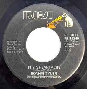 BONNIE TYLER - IT'S A HEARTACHE - 1978 - GOOD CONDITION - 45 VINYL - Imagen 1 de 4