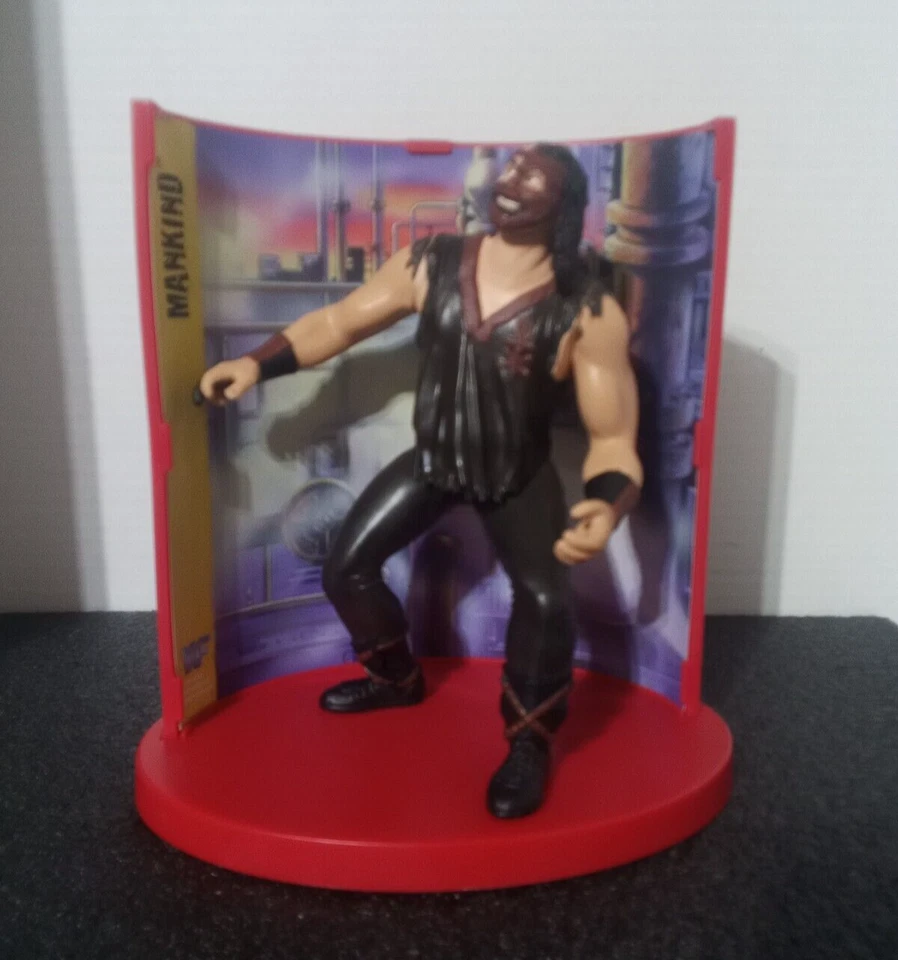Figura de la humanidad de colección WWF/WWE 1997 con base/fondo, JAKKS/Titan Sports Foto 1 de 4