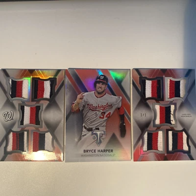2015 Topps Triple Threads 10th Anniverary Bryce Harper Deca  Relic 1/1 - Image 1 of 4