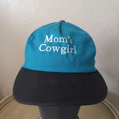Mom's Cowgirl Blue Black Strapback Hat Cap Women  Embroidered by Mallacy 3248 - Image 1 of 4