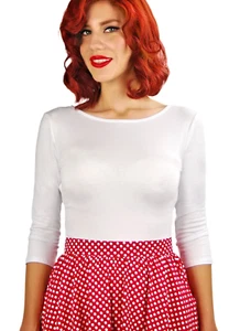 Camisa Top Retro Cross Back Mangas 3/4 Estilo Años 50 - Imagen 1 de 6