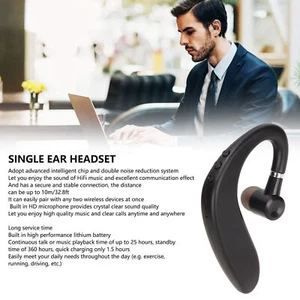 5.2 Headset Waterproof Ultralight Hands Free Single Ear Business - Zdjęcie 1 z 12