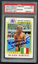 Klaus DiBiasi #80 signed autograph 1983 Topps Greatest Olympians Card PSA Slab