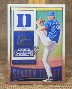 2015 Panini Contenders Michael Matuella Season Ticket Card #71 Duke Rangers A3