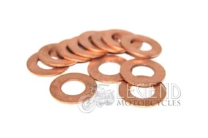 Kawasaki 12x Copper Cylinder Head Washers Z650 Z750 Z900 Z1000 Z1100 KZ C7-07 - Picture 1 of 1