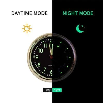 Pocket Small Mini Luminous Quartz Analog Watch Stick-On BikeClock For Car - |UK] - Image 1 of 4