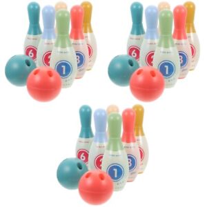  3 Sets Plastik Bowling Für Kinder Eltern-Kind Lernspielzeug Anzug Kleinkinder