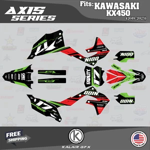 Kit Gráficos para KAWASAKI KX450 (2019-2023) Serie Eje - Rojo - Imagen 1 de 6