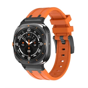 Cinturino sportivo in silicone per Galaxy Watch ultra 47 mm cinturino in gomma connettore metallo - Foto 1 di 33