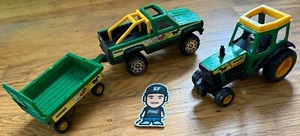 VTG 1982 BUDDY L SET TRAILER TRUCK TRACTOR TOW TOY CAR HORSE FARM SAFARI MACAU - Picture 1 of 16