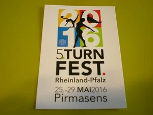 Sticker Aufkleber Landesturnfest 2016 5. Turnfest Rheinland-Pfalz in Pirmasens - Bild 1 von 1