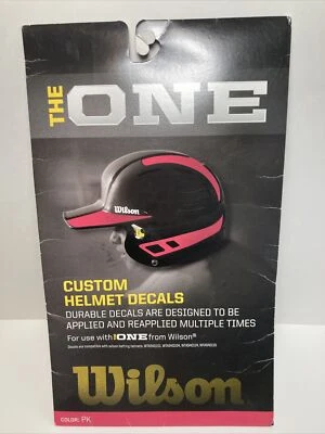 The One Wilson Custom Helmet Decals Stickers Softball Baseball Batting Pink NIP - Image 1 of 2
