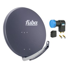 FUBA DAA 850 A + Opticum Twin LNB SAT Spiegel Schüssel anthrazit Antenne 85 cm