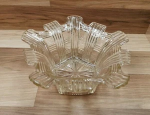 Sowerby Art Deco Pentagonal Tinted Pressed Flint Glass Bowl - Picture 1 of 9