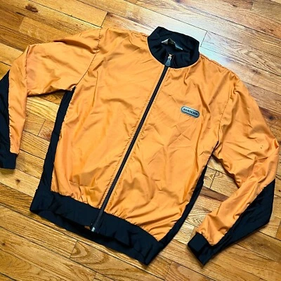 Sugoi Womens Full Zip Cycling Jacket Windbreaker Size S Orange/Black STAINED - Image 1 of 4