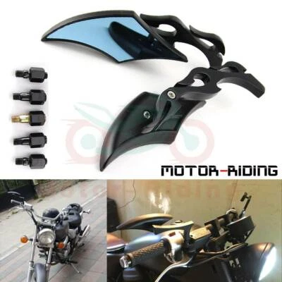 Espejos retrovisores laterales de hoja para motocicleta Harley Street Glide Road Glide Custom Touring Foto 1 de 4