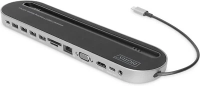 Digitus USB-C Docking Station 12port HDMI VGA USB A USB C RJ45 Card Reader - Image 1 of 4