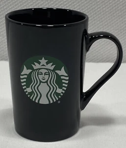 Starbucks 2020 Black Ceramic Coffee Mug Cup Mermaid Logo 11 FL OZ Preowned EUC - Picture 1 of 7