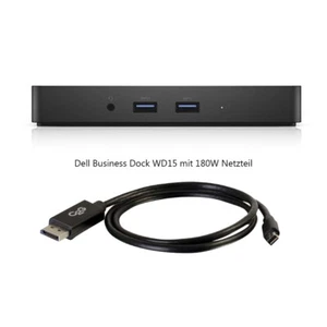 Dell Business Dock WD15 mit 180W Netzteil, Modell K17A, USB Type-C mit 180W - Bild 1 von 3